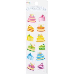 OOLY Stickiville Birthday Cakes Stickers 2 pk