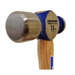 Vaughan 24 oz Ball Pein Hammer High Carbon Steel Head 15 in.