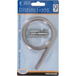 HILLMAN Distinctions 5 in. Silver Metal Screw-On Number 9 1 pc