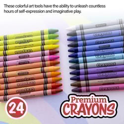 Bazic Products Premium Assorted Color Crayons 24 pk