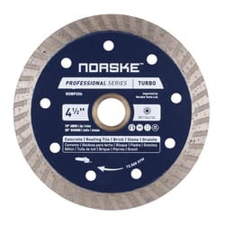 Norske 4-1/2 in. D X 5/8 and 7/8 in. Diamond Turbo Rim Circular Saw Blade 1 each