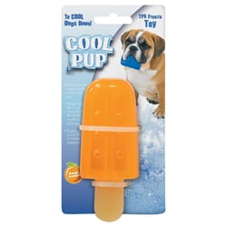 Boss Pet Cool Pup Orange TPR Popsicle Dog Toy Mini 1 pk