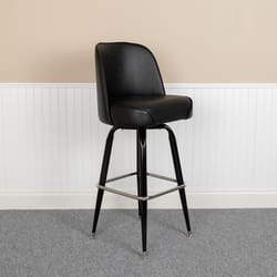 Flash Furniture Black Vinyl Swivel Contemporary Barstool