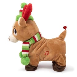 Cuddle Barn Multicolored Tooty Rudy Reindeer Animated Decor 10 in.