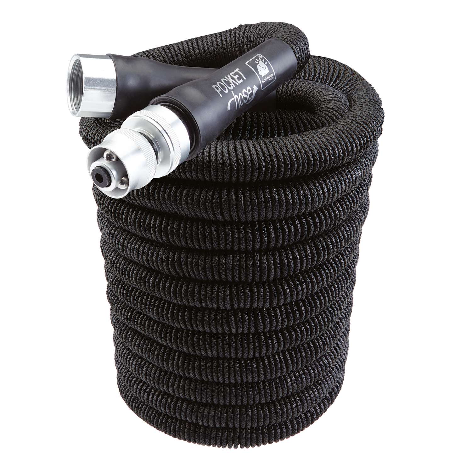 Pocket Hose Silver Bullet 3/4 in. D X 25 ft. L Expandable Lightweight Garden Hose Black