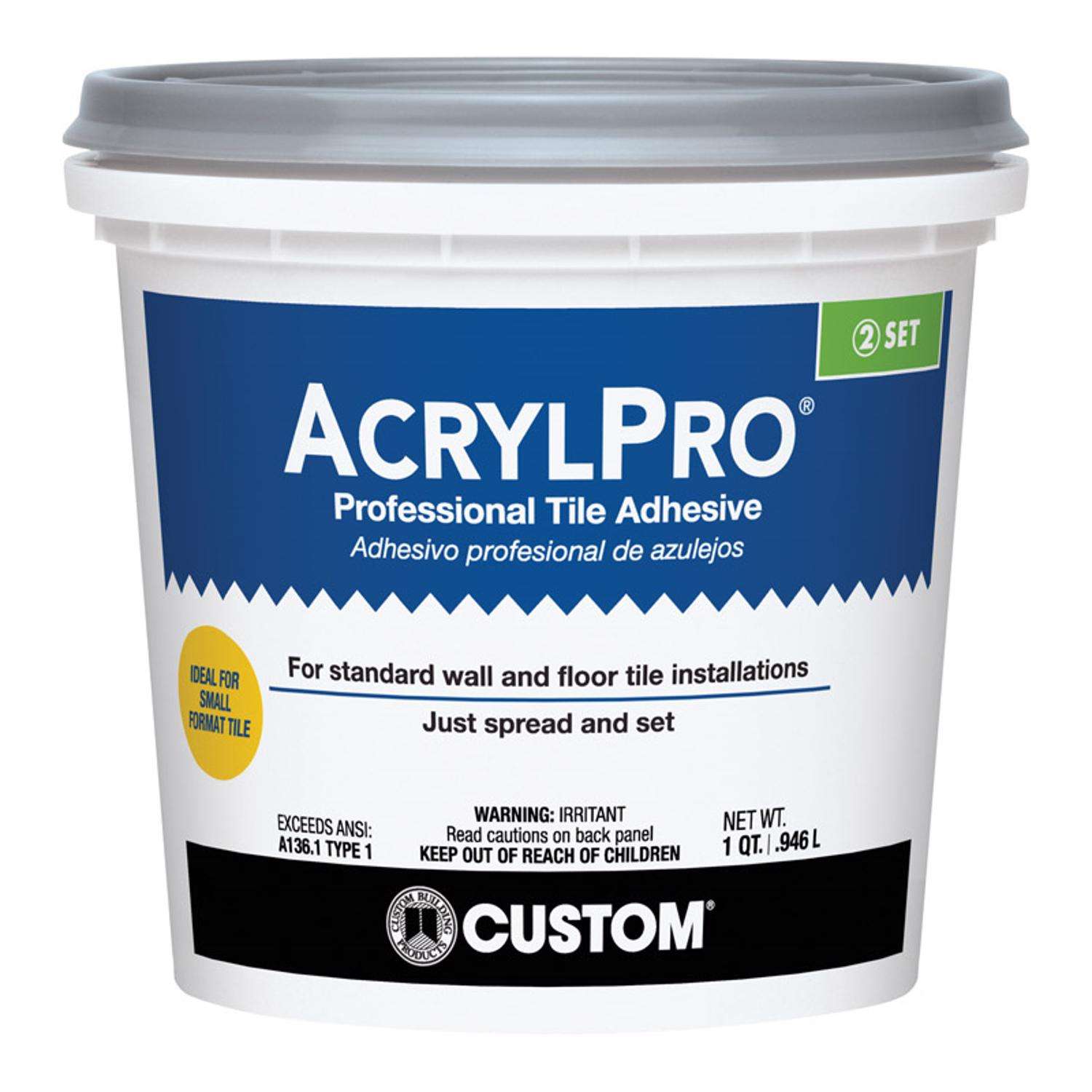 Custom Building Products AcrylPro Ceramic Tile Adhesive 1 qt Ace Hardware