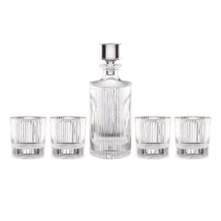 Onieda Wallingford 10 oz Silver Crystal Whisky Lovers Set