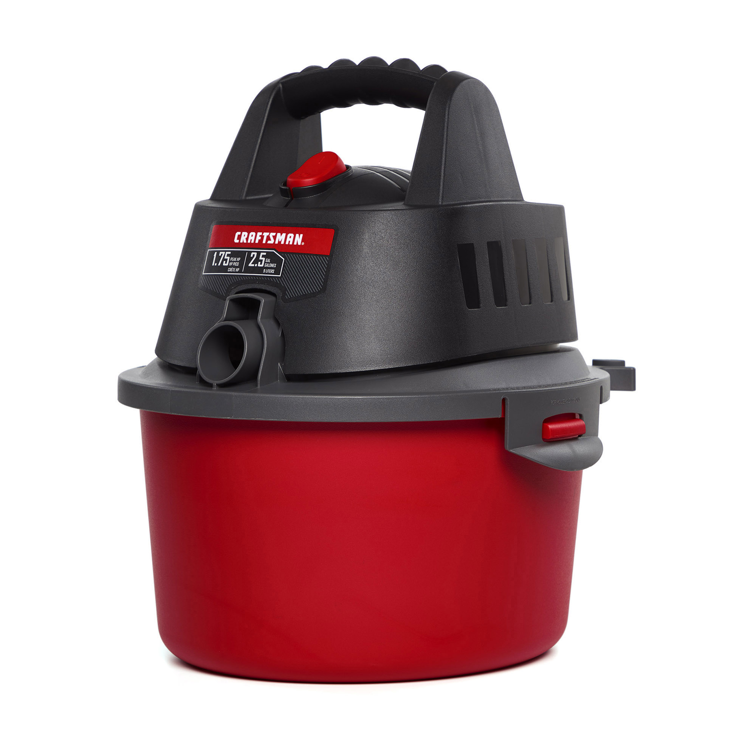 Craftsman 2.5 gal. Corded Wet/Dry Vacuum 4 amps 120 volt 1.75 hp Red 7.9 lb.
