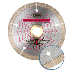 QEP Black Widow 4 in. D X 5/8-7/8 in. Micro-Segmented Steel Diamond Saw Blade 1 pk