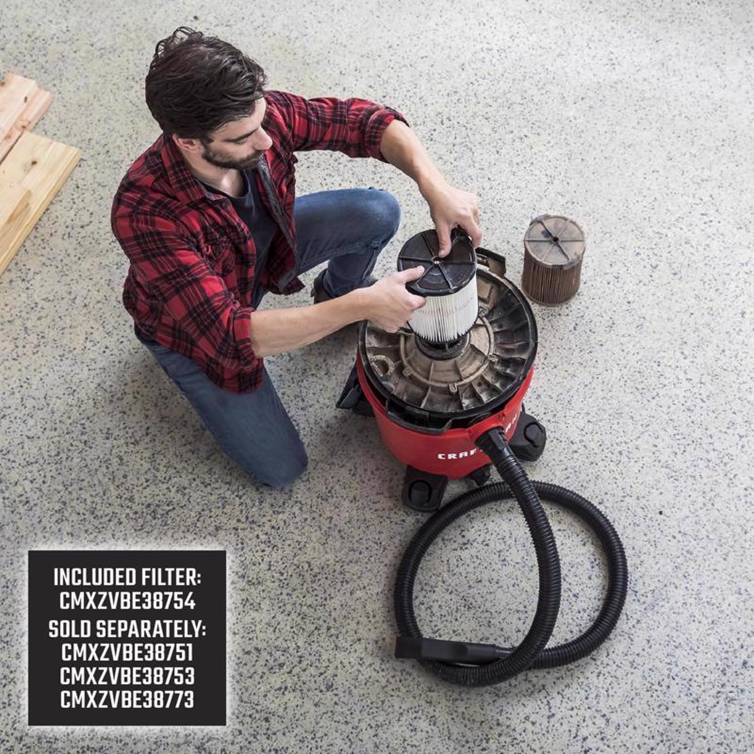 Craftsman 9 gal Corded Wet/Dry Vacuum 8.3 amps 120 V 4.25 HP