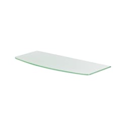 Dolle 0.31 in. H X 23.6 in. W X 7.9-9 in. D Clear/White Glass Shelf Board