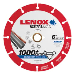 Lenox MetalMax 6 in. D X 7/8 in. Diamond/Metal Metal Cut-Off Blade 1 pc