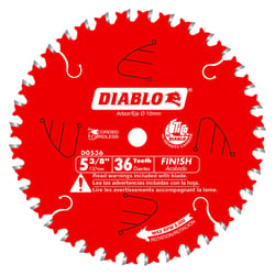 Diablo 5-3/8 in. D X 10 mm TiCo Hi-Density Carbide Trim Saw Blade 36 teeth 1 pk