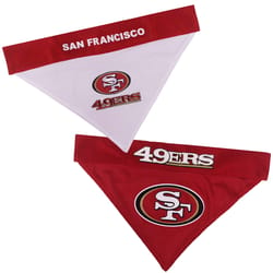 Pets First Red/White San Francisco 49ers Cotton/Nylon Dog Collar Bandana Small/Medium