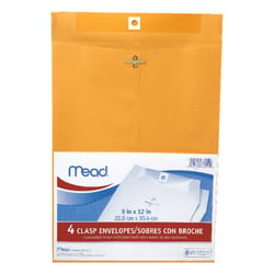 Mead 9 in. W X 12 in. L Other Brown Envelopes 4 pk