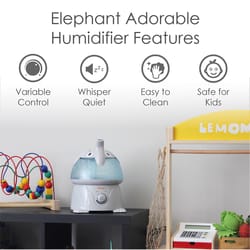 Crane Elephant Ultrasonic 1 gal 500 sq ft Ultrasonic Humidifier