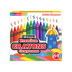 Bazic Products Premium Assorted Color Crayons 64 pk