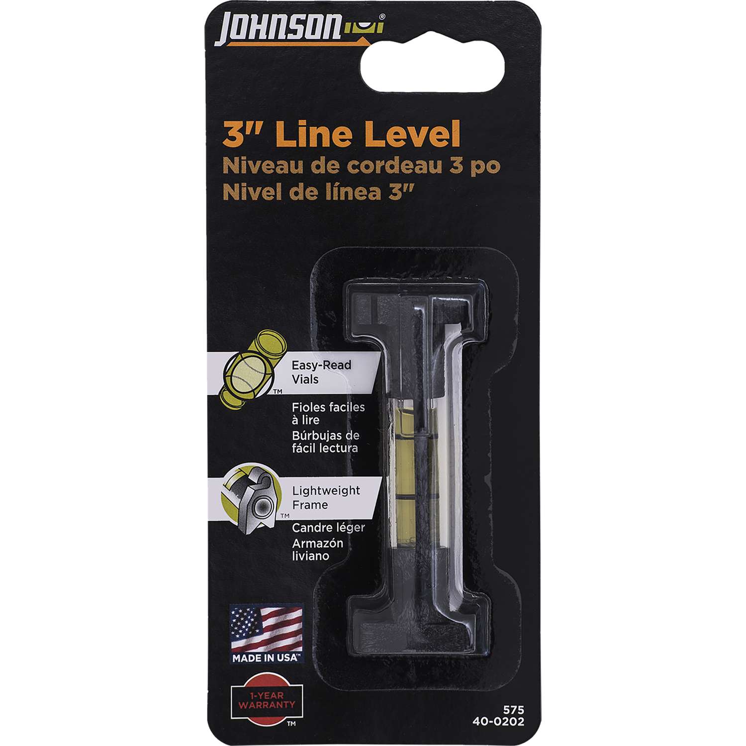 Johnson Structo-Cast 3 in. Plastic Line Level 1 vial - Ace Hardware