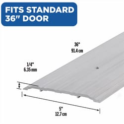 M-D BUILDING PRODUCTS 0.25 in. H X 5 in. W X 36 in. L Aluminum Commercial Threshold Silver