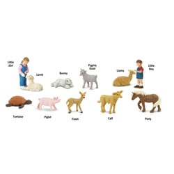 Safari Ltd. Toobs Petting Zoo Toy 11 pc