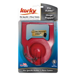 Korky Hinge Toilet Flapper Red For Kohler