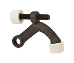 Ives 3-1/2 in. W X 4 in. L Aluminum Oil Rubbed Bronze Hinge Pin Door Stop Mounts to door hinge 1/4 i