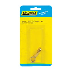 Seachoice Polished Brass 2 in. L X 7/16 in. W Fast Eye Snap 1 pk