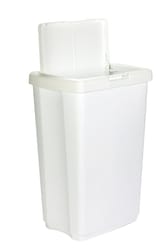 Rubbermaid 5.25 gal Spring Top Plastic Kitchen Trash Can, White 