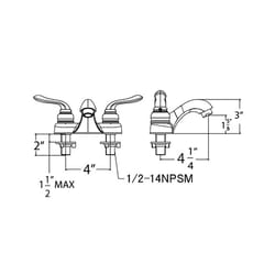 Huntington Brass Isabelle Chrome Traditional Centerset Bathroom Sink Faucet 4 in.