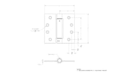 Ace 4 in. L Tuscan Bronze Self Closing Hinge 1 pk