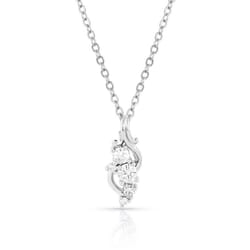 Montana Silversmiths Women's Fiery Ice Flower Silver Necklace Water Resistant
