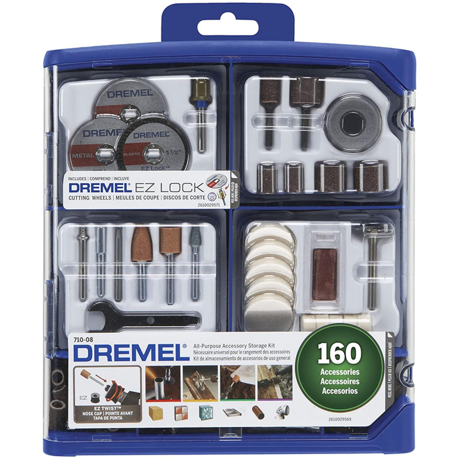 Photos - Tool Kit Dremel EZ Lock All-Purpose Rotary Tool Accessory Kit 160 pc 710-08 