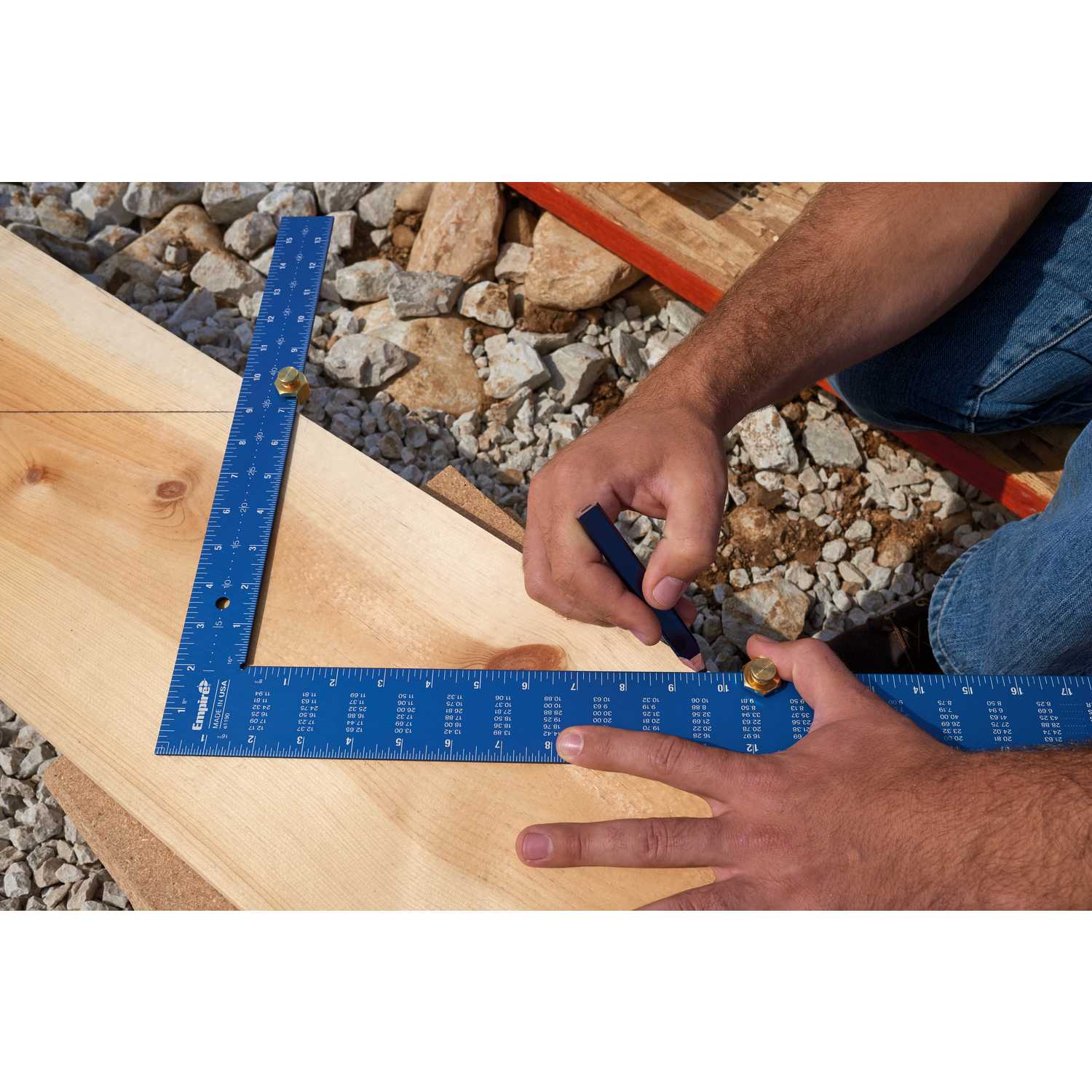 Empire 3/4 in. L x 1 in. H Brass Adjustable Stair Gauges Gold Ace