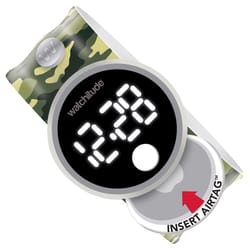 Watchitude Tag'd Trackable Child's Army Camo Round Green Digital Watch Silicone One Size Fits Most