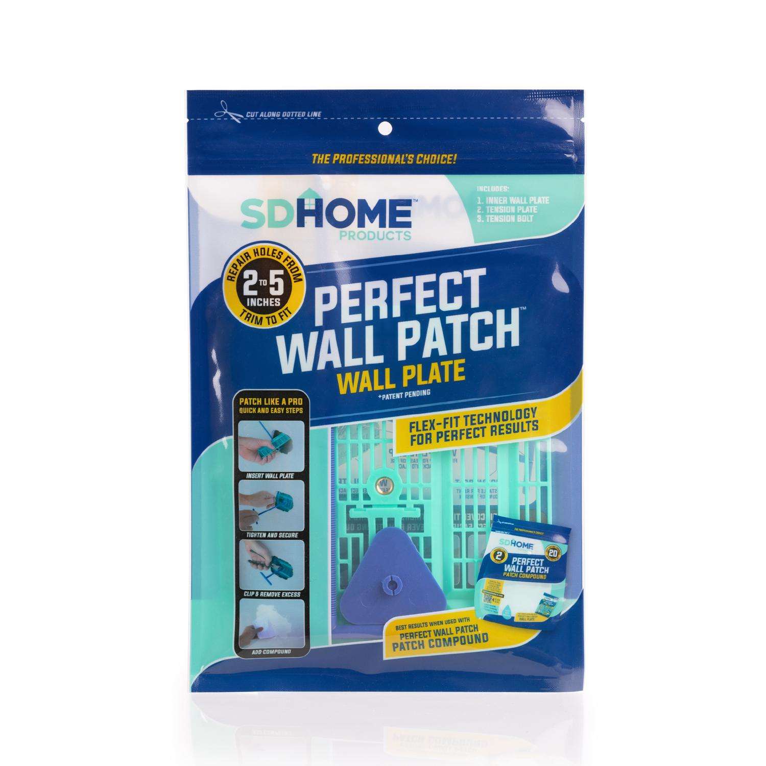 Perfect Wall Patch Wall Plate 6.5 in. W X 10 in. L X 1/4 in. Small Hole