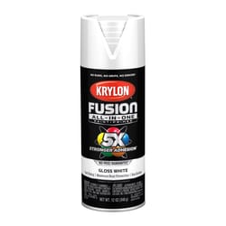 Krylon Fusion All-In-One Gloss White Paint+Primer Spray Paint 12 oz
