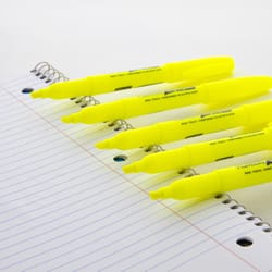 Bazic Products Neon Color Yellow Chisel Tip Highlighter 5 pk