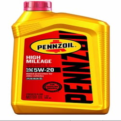 Pennzoil High Mileage 5W-20 Gasoline Synthetic Blend Motor Oil 1 qt 1 pk