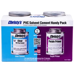 Christy's Handy Pack Clear/Purple Primer and Cement For CPVC/PVC 2 oz