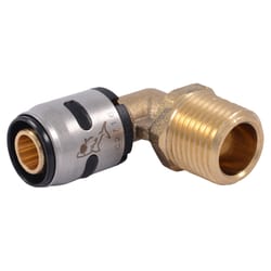 SharkBite EvoPEX 1/2 in. Push X 1/2 in. D MPT Brass Elbow