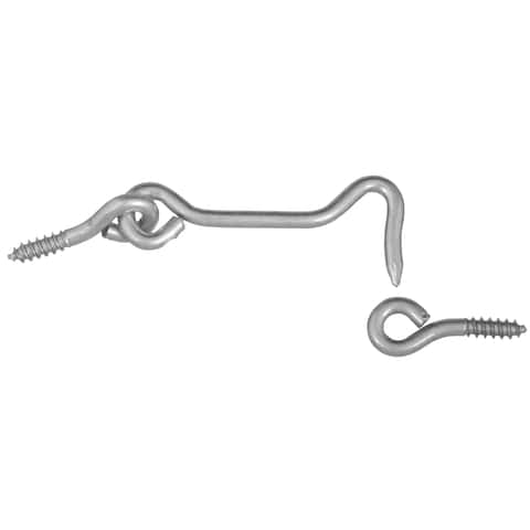 2-1/2 in. Gate Hook and Eye, Zinc Plated, 2 Pack, Silver VSN10066