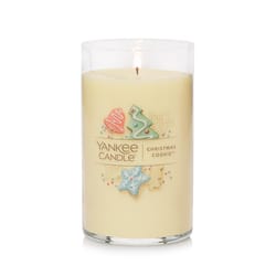 Yankee Candle Signature Yellow Christmas Cookie Scent Pillar Candle 14.25 oz