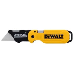 DeWalt Press and Flip Atomic Compact Utility Knife Yellow 1 pc