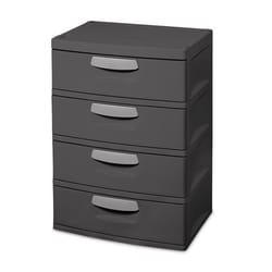 Sterilite 11.9 cu ft Gray Drawer Organizer 35.75 in. H X 25.625 in. W X 19.25 in. D Stackable