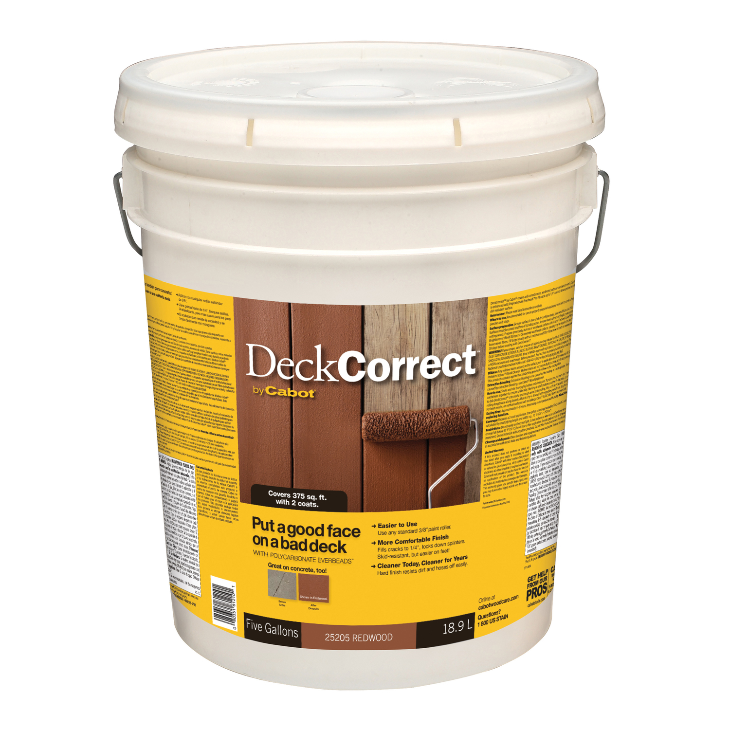 UPC 080351812101 product image for Cabot 5 Gallon Redwood Deck Corrector Wood Stain (05-25205) | upcitemdb.com