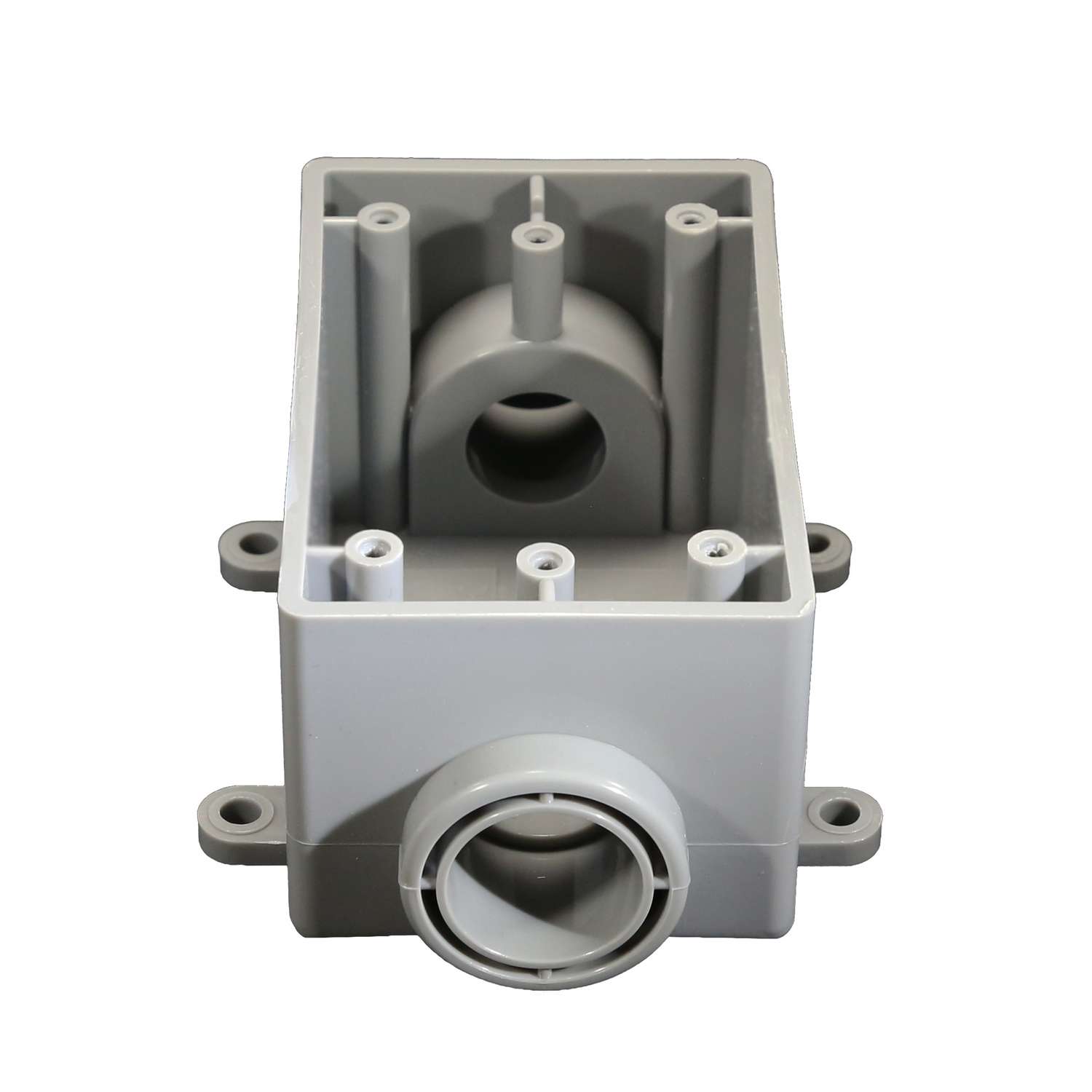 Cantex 2 in. Rectangle PVC 1 gang Outlet Box Gray Ace Hardware