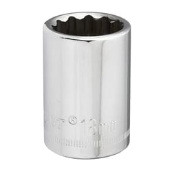 Crescent 18 mm S X 1/2 in. drive S Metric 12 Point Standard Socket 1 pc