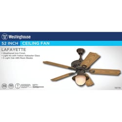 Westinghouse Lafayette 52 in. Weathered Iron Indoor and Outdoor Ceiling Fan