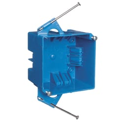 Carlon New Work 32 cu in Square PVC 2 gang Junction Box Blue