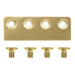 National Hardware 3-1/8 inch L Brushed Gold Steel Sliding Door Hardware Connecting Adapter 1